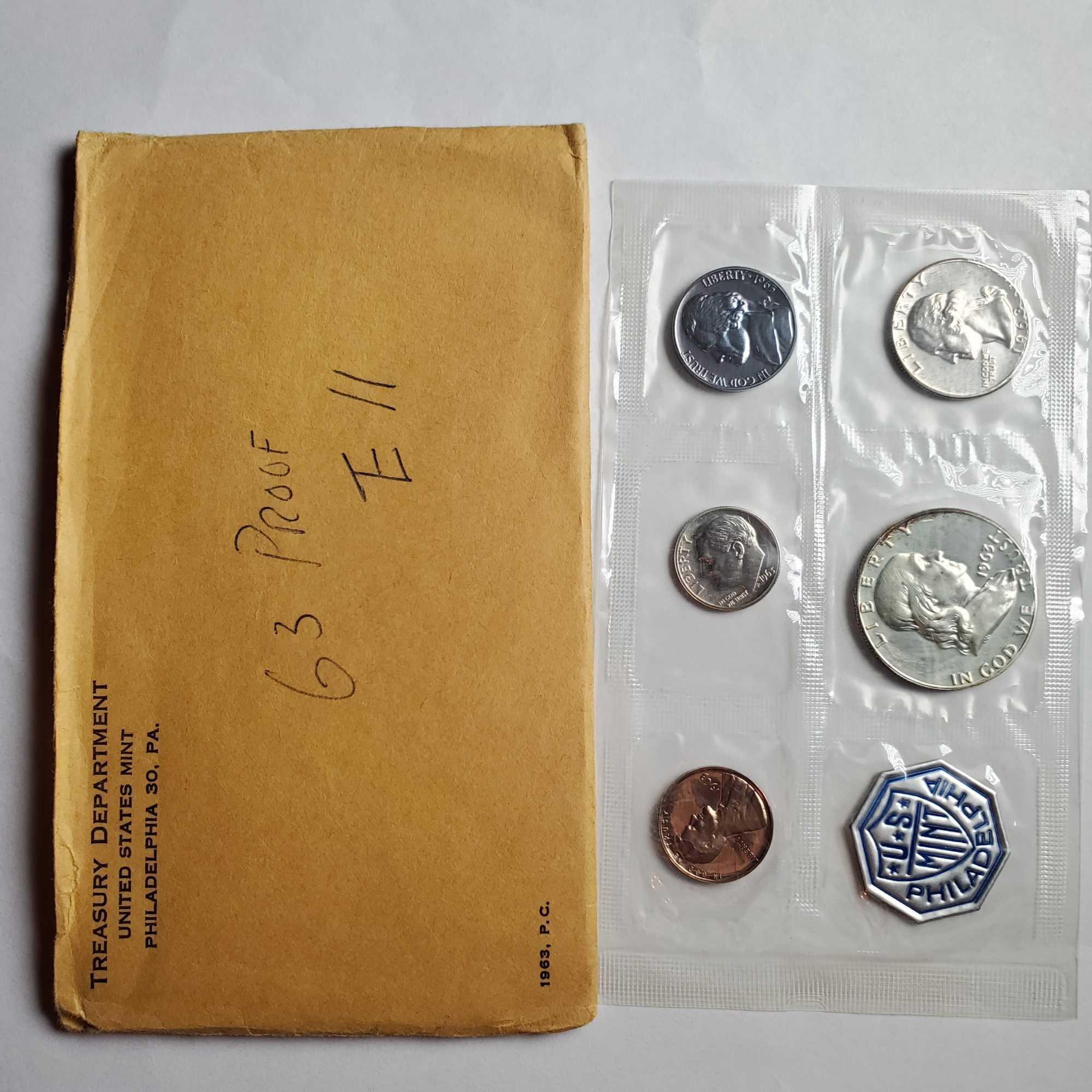 4 US Silver Mint Proof Sets - 1961, 1962, 1963 and 1964