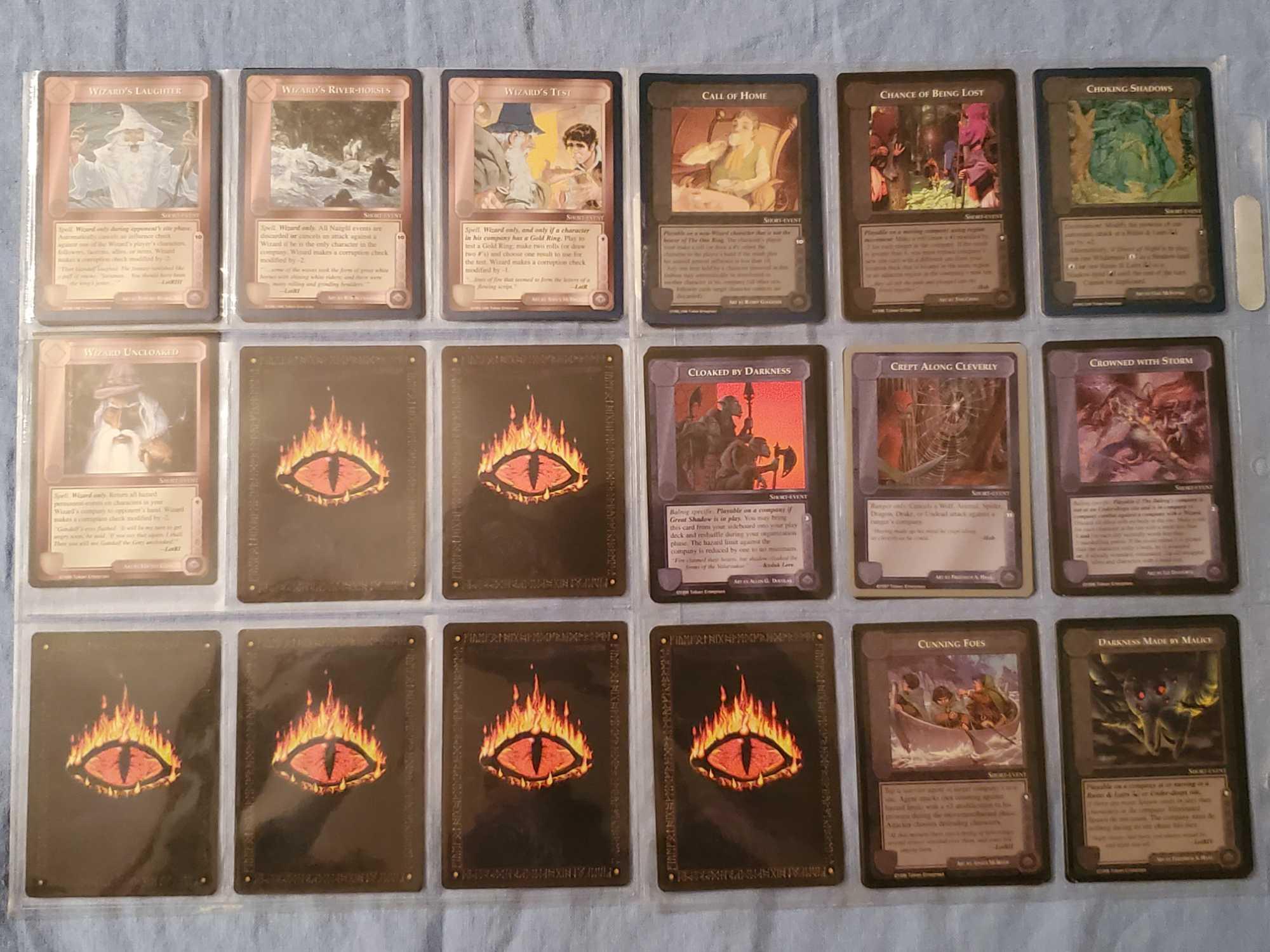 700+ 1990s MECCG Middile Earth Collectible Card Game Cards with Lidless Eye Backs