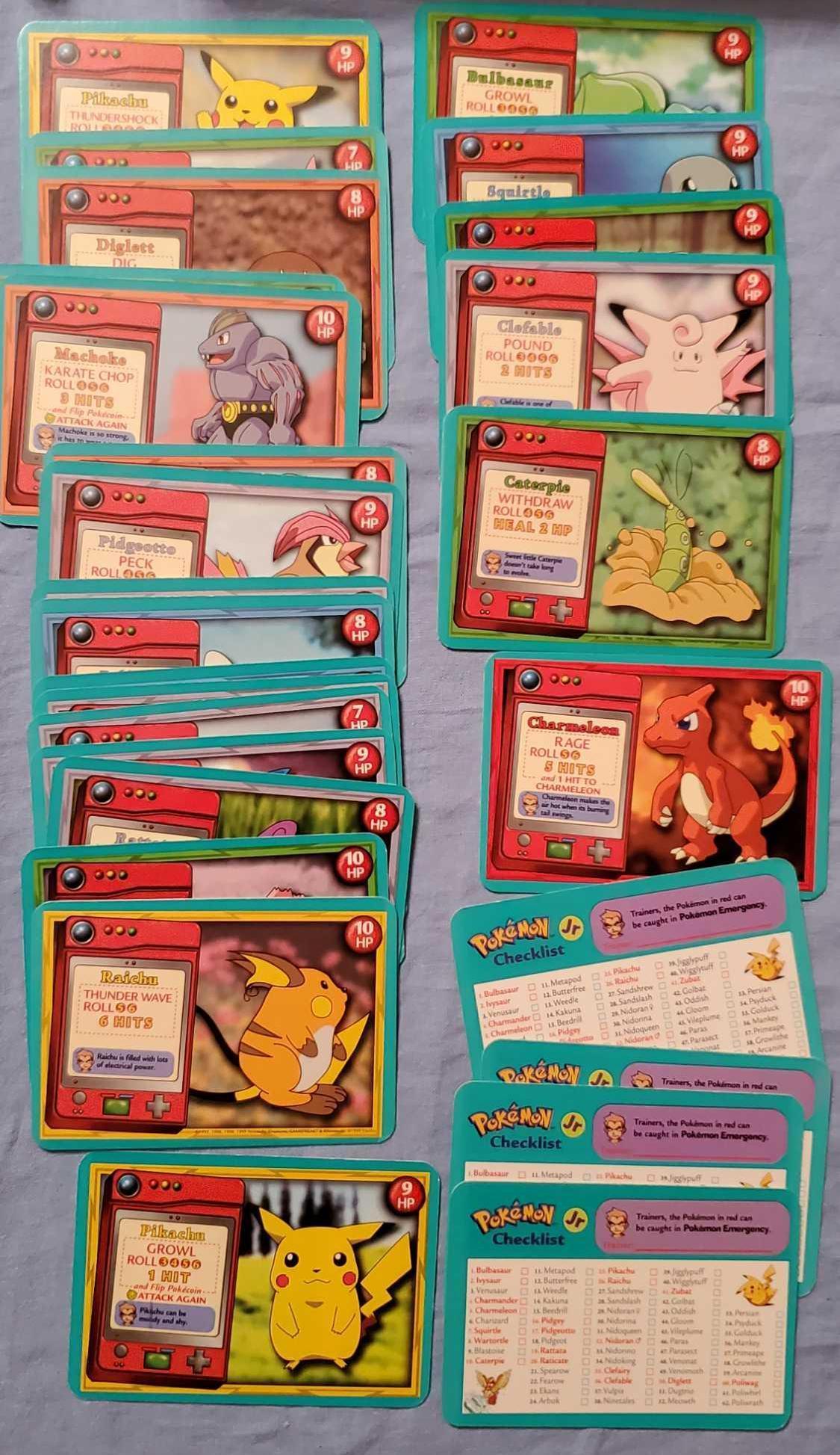 Album of Vintage Pokemon Cards, Japanese Pocket Monsters & Pokemon Junior Cards, Tin and Comics