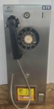 1963 Art Deco Stainless Steel Machine Age Pay Phone