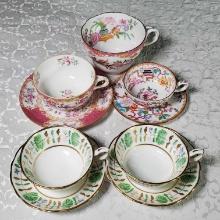 Hammersley for Tiffany & Co and Minton Teacups and Saucers and Jumbo Cup