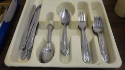 flatware, large matched set all stainless