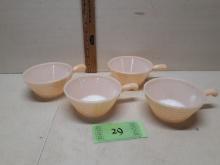 Vintage Fire King Peach Luster Soup Bowls