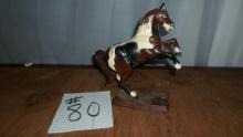 horse bank, cast iron vintage horse bank hand painted 8in tall