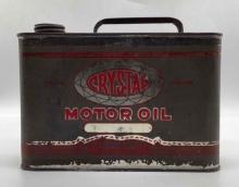 1920's Crystal Motor Oil 1/2 Gallon Can