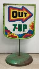 7-Up Peter Max "Out" Dive-In Movie Sign w/ Stand
