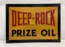 1920's Deep Rock Prize Motor Oil Tin Sign