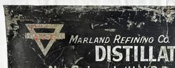 RARE 1920's Marland Refining Test Distalation Sign Ponca City, OK