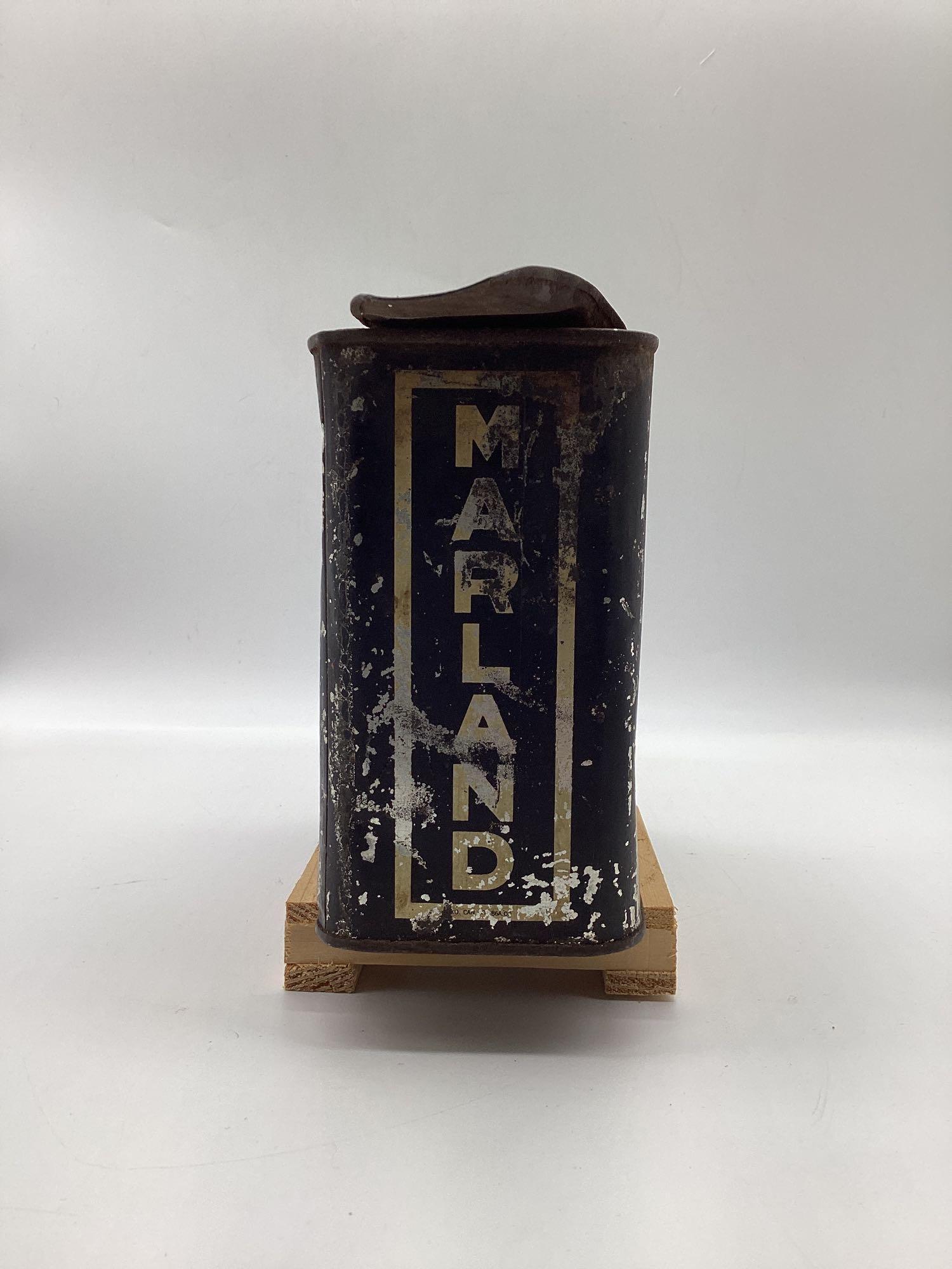 1920's Marland 1/2 Gallon Oil Can Ponca City, Oklahoma
