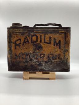 1920's Radium Motor Oil Can Oklahoma City, OK