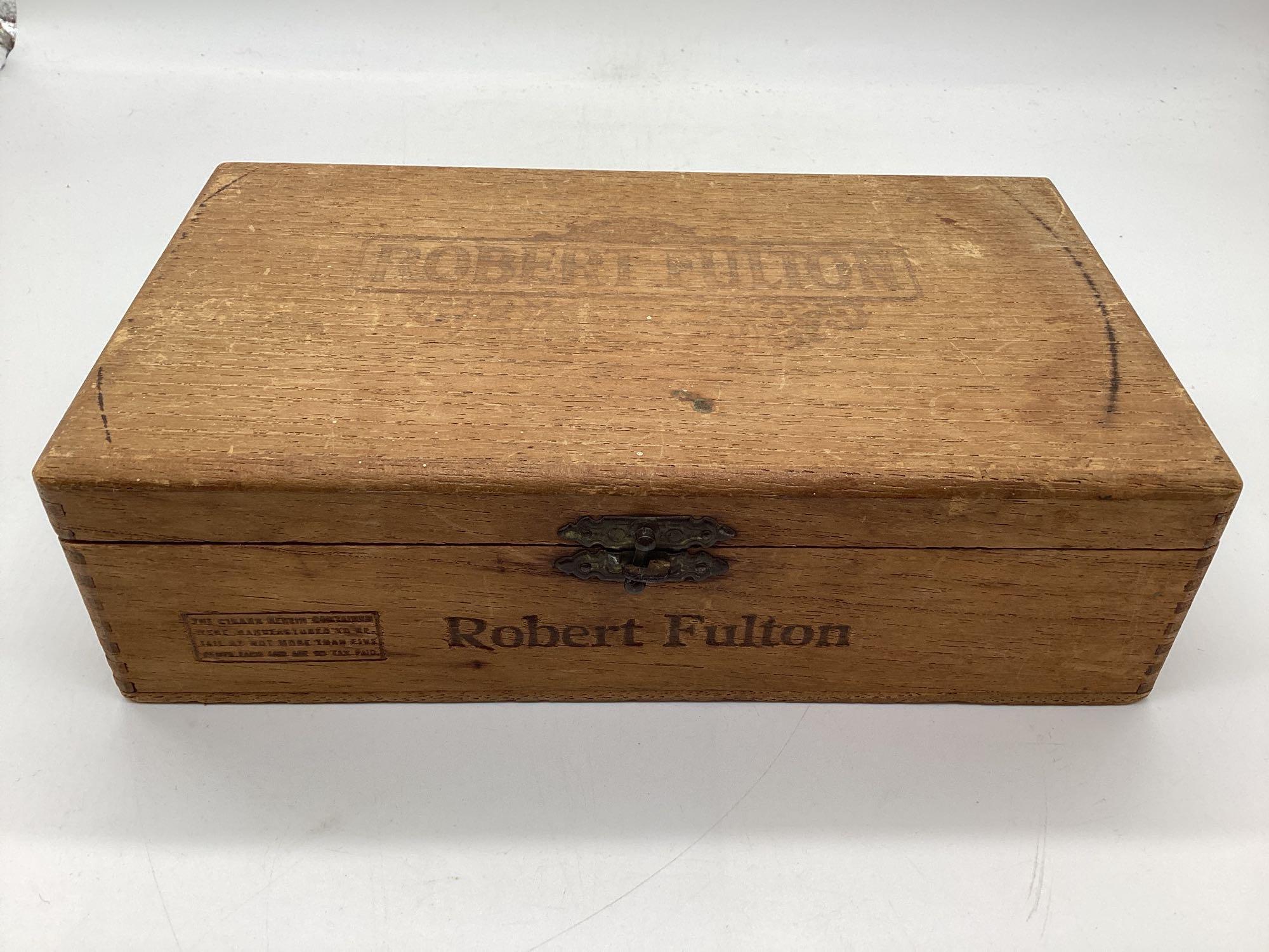 Two Robert Fulton 5 cent Cigar Boxes Tulsa, OK