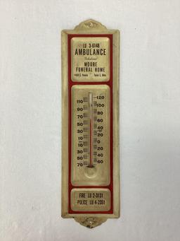 1950's Arnold Moore Funeral Home Thermometer Tulsa, OK