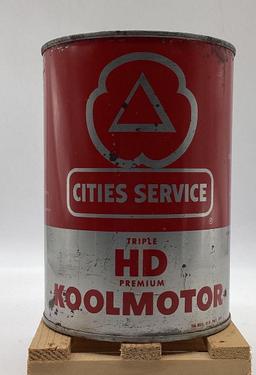 Cities Service Koolmotor HD Quart Oil Can Bartlesville, OK