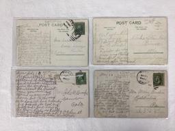 Four Early Statehood Postcards