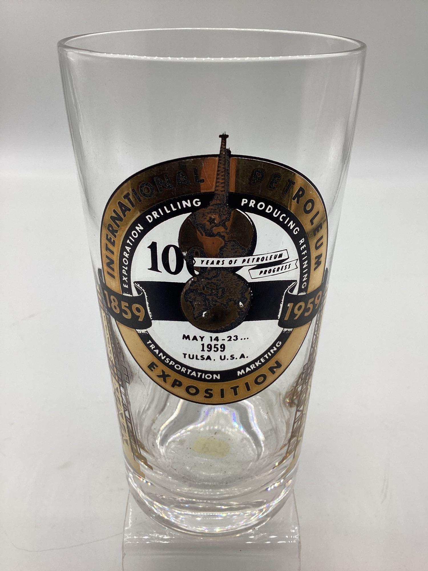 1959 Tulsa International Oil Exposition Drinking Glass