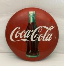 24" Coca-Cola Button Sign w/ Bottle