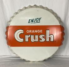 Enjoy Orange Crush Bottle Cap Sign