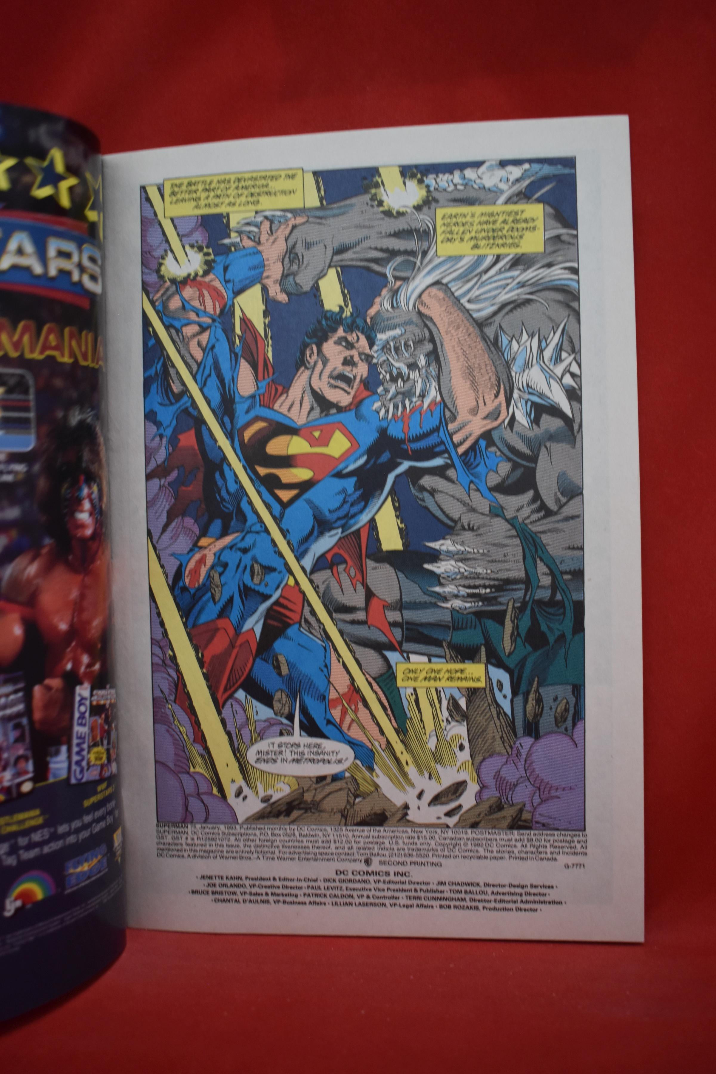 SUPERMAN #75 | DEATH OF SUPERMAN - 2ND PRINT VARIANT
