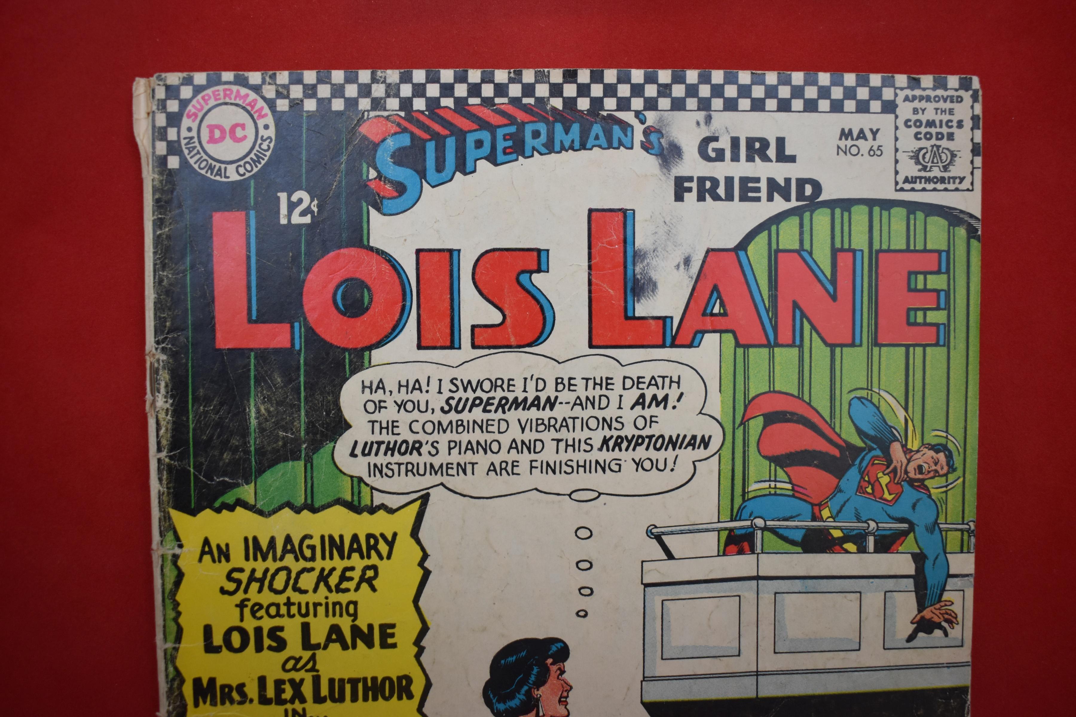 LOIS LANE #65 | MUSICAL MURDER OF SUPERMAN - 1966 | *COVER DETACHED - INK - COVER TORN - SEE PICS*
