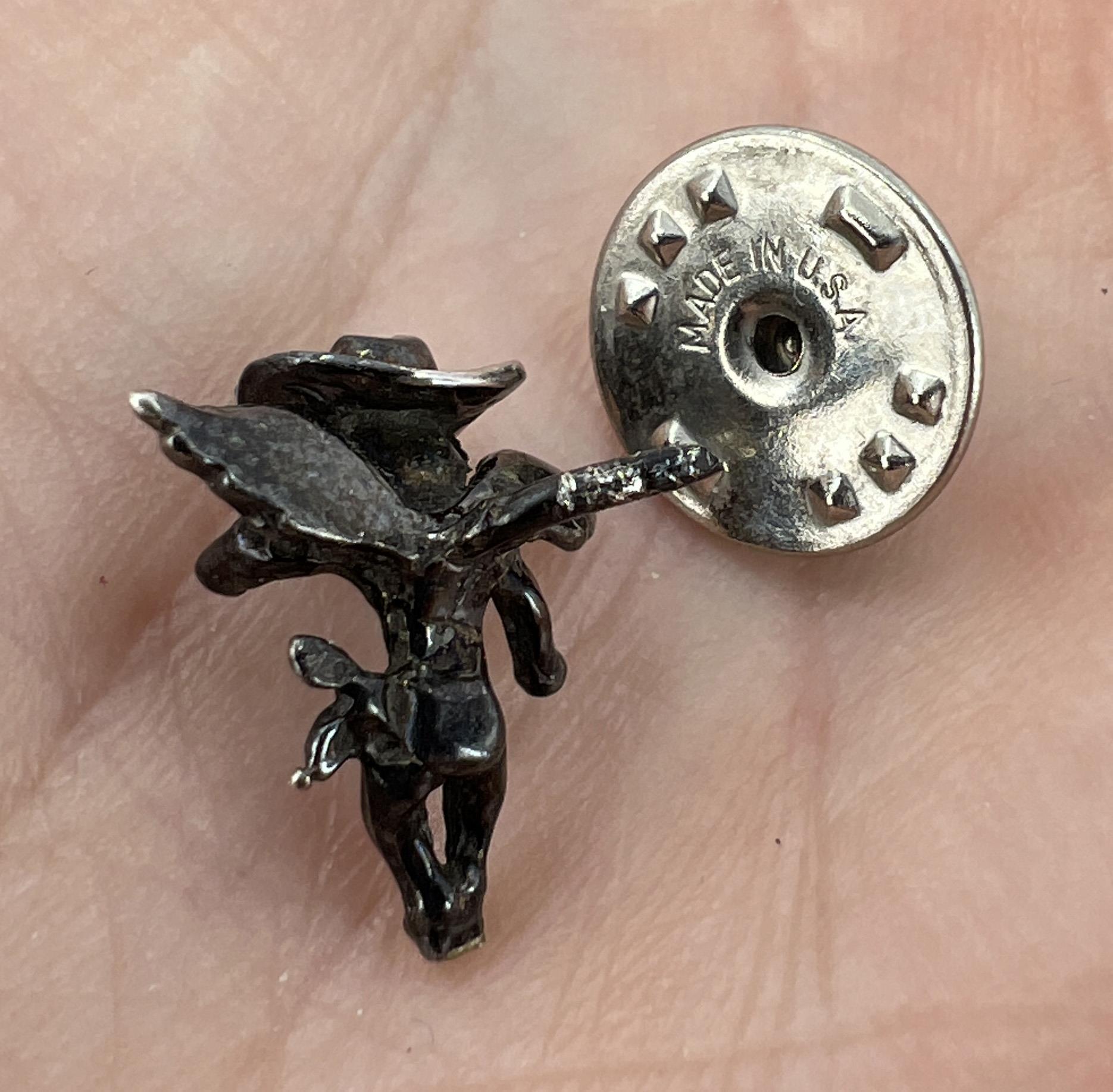 Sterling Silver Cowboy Cupid Tie Tack