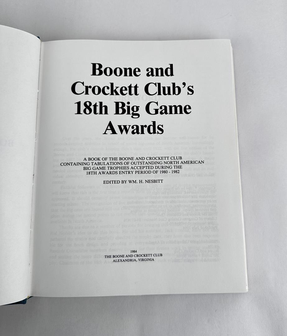 Boone & Crockett Club's 18th Big Game Awards