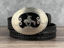 Johnson Held Cowboy Belt and Buckle