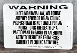 Montana Horse Arena Rodeo Grounds Sign