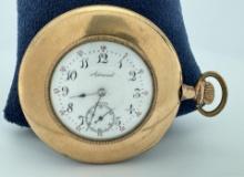 Antique Admiral Pocket Watch Gold Filled Case