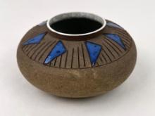 Studio Art Pottery Squat Vase