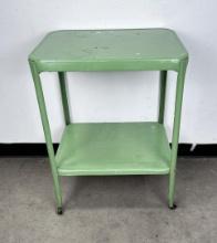 1950s Cosco Green Painted Two Tier Table