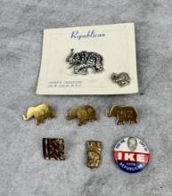 Group of Republican Political Pins