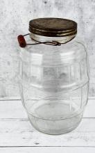 Antique Country Store Pickle Barrel Jar