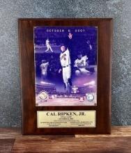 Cal Ripken Jr Final Game Collector Plaque