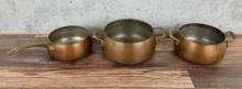 Vintage Copper And Brass Pot Set