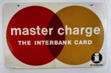Master Charge Credit Card Metal Sign