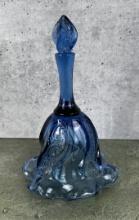 Fenton Glass Deep Blue Swirl Bell