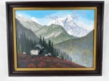 James Bauer Montana Oil on Board Painting