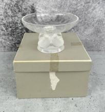 Lalique Glass Nogent Sparrow Bowl