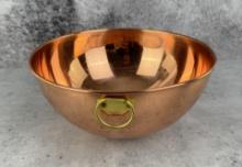 Vintage Copper Ring Handle Mixing Bowl