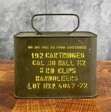 192 Rounds of M2 .30 Rifle Ammo Spam Can