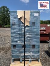 Blue Locker Cabinet/Black Storage Cabinet