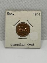 1962 Canadian 1 Cent Coin
