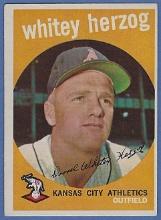1959 Topps #392 Whitey Herzog Kansas City Athletics