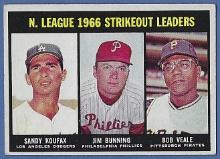 1967 Topps #238 Strikeout Leaders Sandy Koufax Jim Bunning