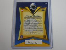 1998 EDGE MASTERS CHARLES WOODSON PREVIEW ROOKIE CARD RAIDERS