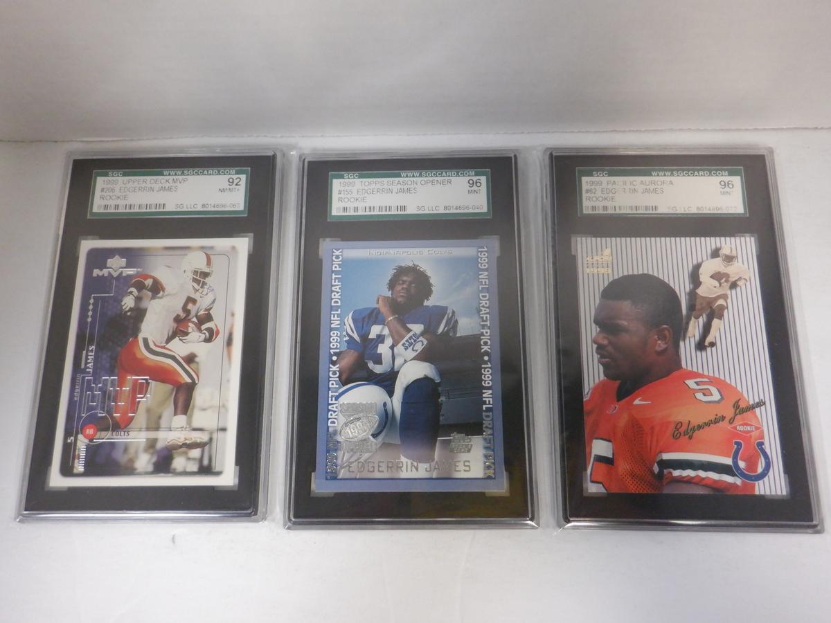 LOT OF 3 EDGER JAMES GRADED RC