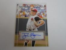 2007 JUST MINORS TRYSTAN MAGNUSON AUTOGRAPHED ROOKIE CARD