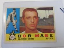 1960 TOPPS BASEBALL #288 BOB MABE BALTIMORE ORIOLES