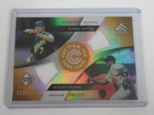 2005 UPPER DECK REFLECTIONS BOBBY CROSBY MIGUEL TEJADA DUAL GAME USED JERSEY