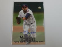 2016 TOPPS STADIUM CLUB T.J. HOUSE AUTOGRAPHED CARD CLEVELAND INDIANS